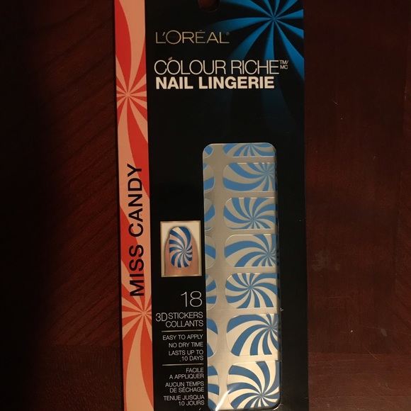 5 pack LOREAL COLOUR RICHE 3D NAIL STICKERS - Picture 2 of 4